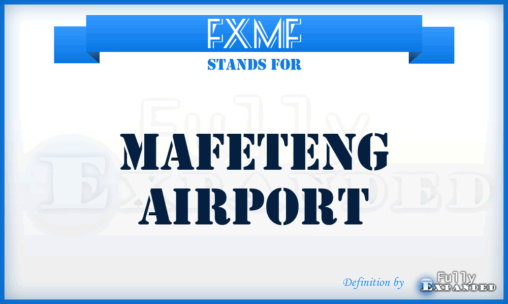 FXMF - Mafeteng airport