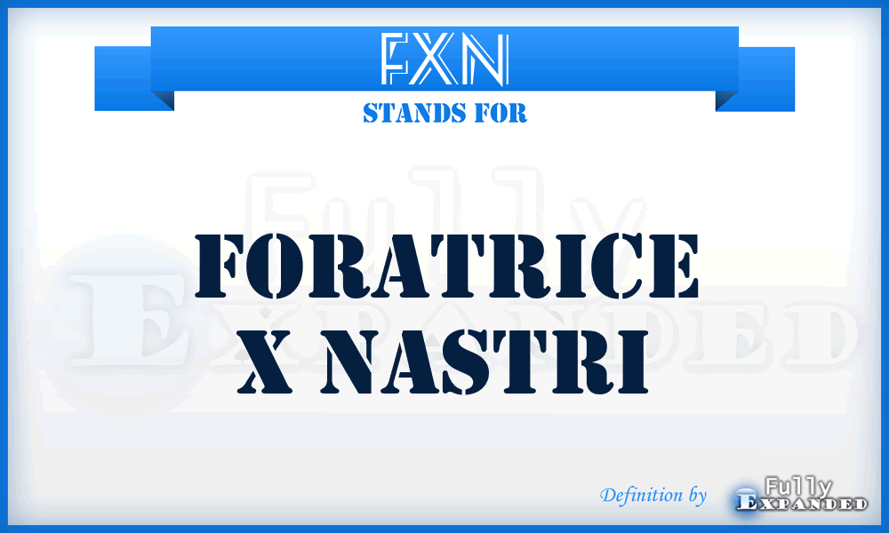 FXN - Foratrice X Nastri