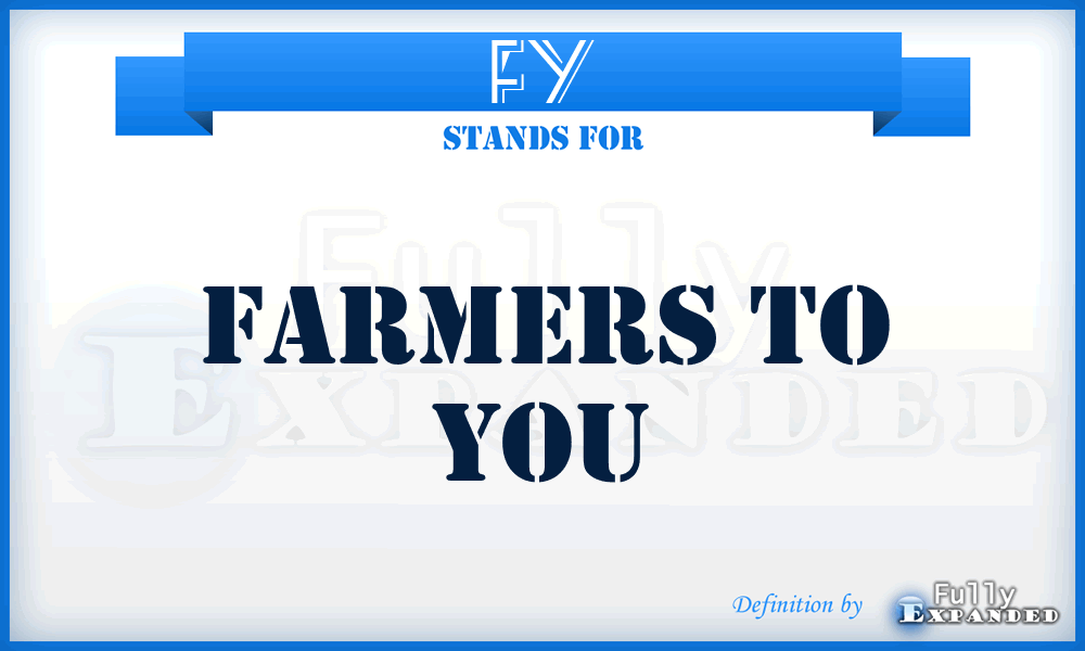 FY - Farmers to You