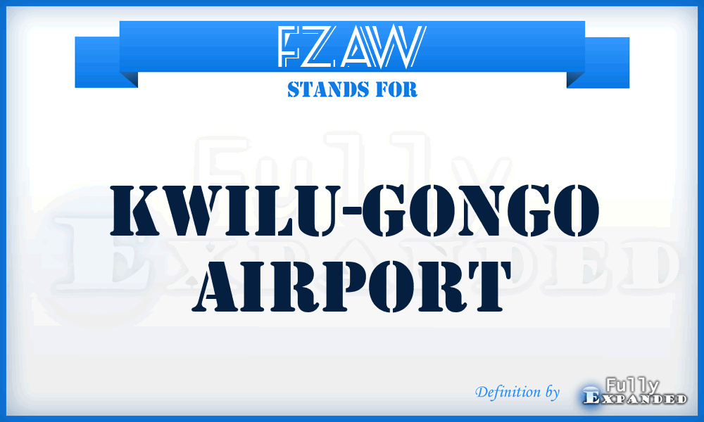 FZAW - Kwilu-Gongo airport