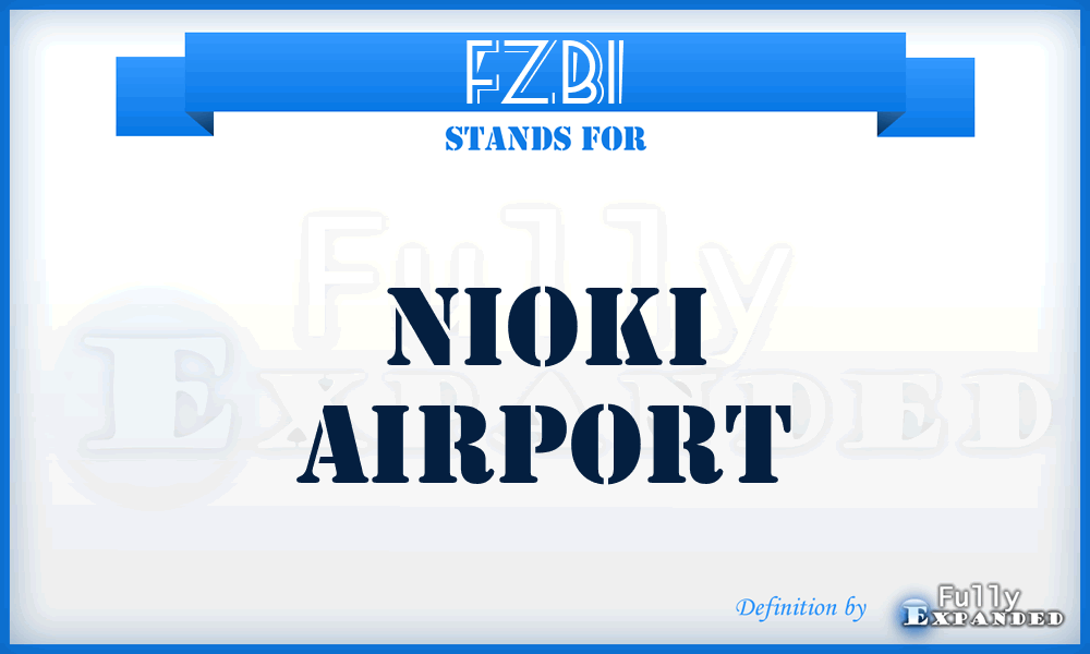 FZBI - Nioki airport