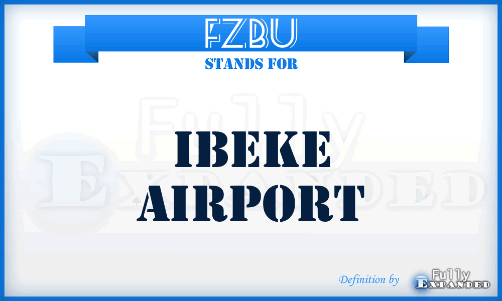 FZBU - Ibeke airport