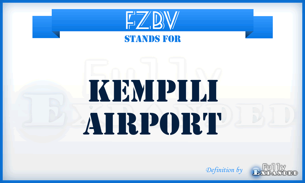 FZBV - Kempili airport