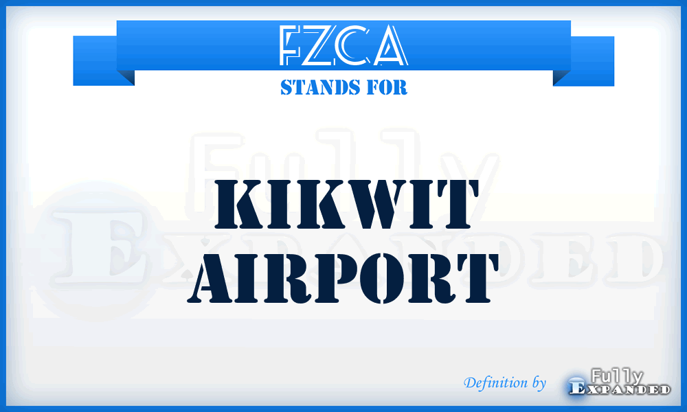 FZCA - Kikwit airport