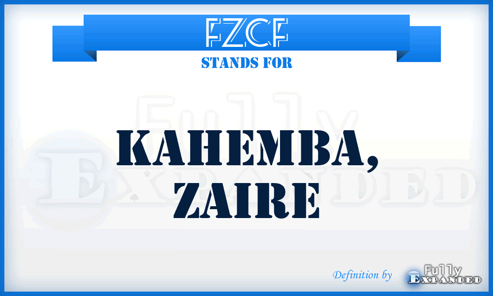 FZCF - Kahemba, Zaire