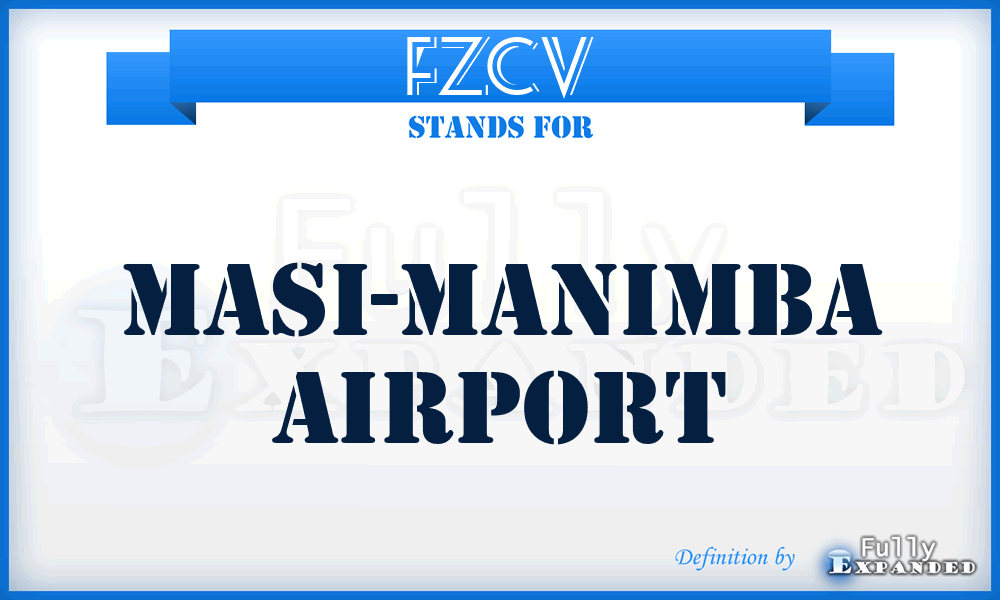FZCV - Masi-Manimba airport