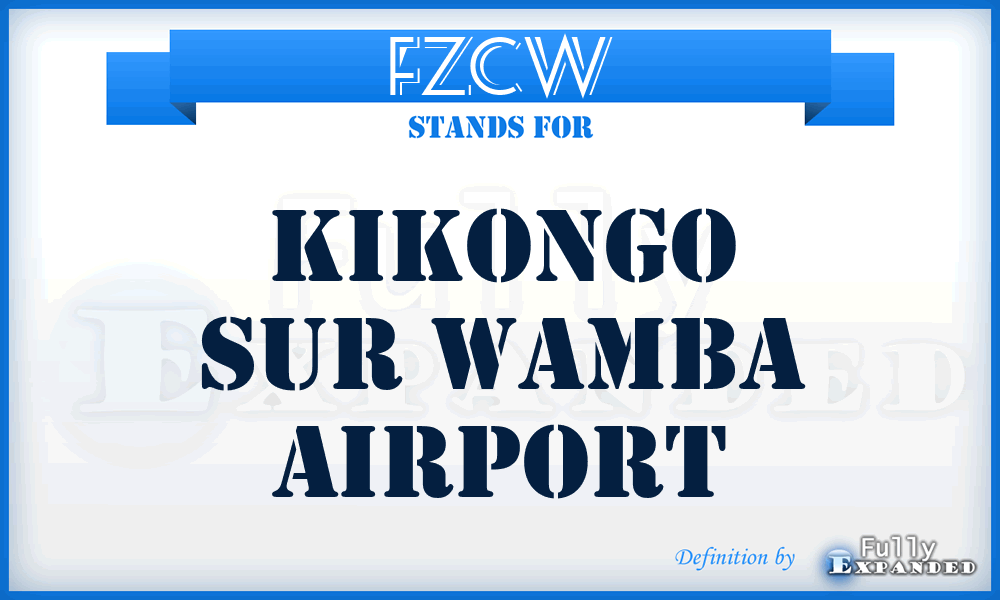 FZCW - Kikongo Sur Wamba airport
