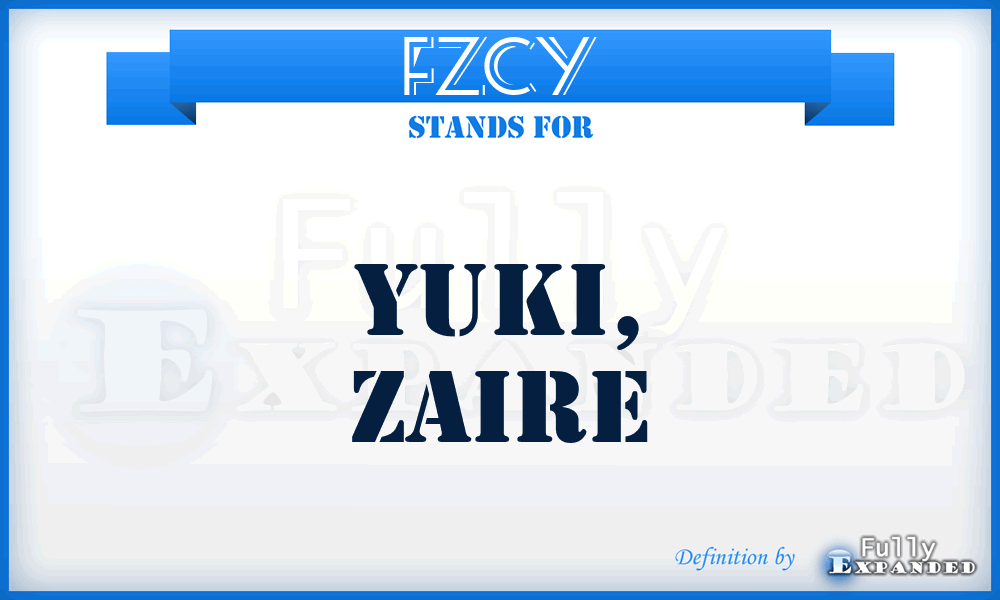 FZCY - Yuki, Zaire