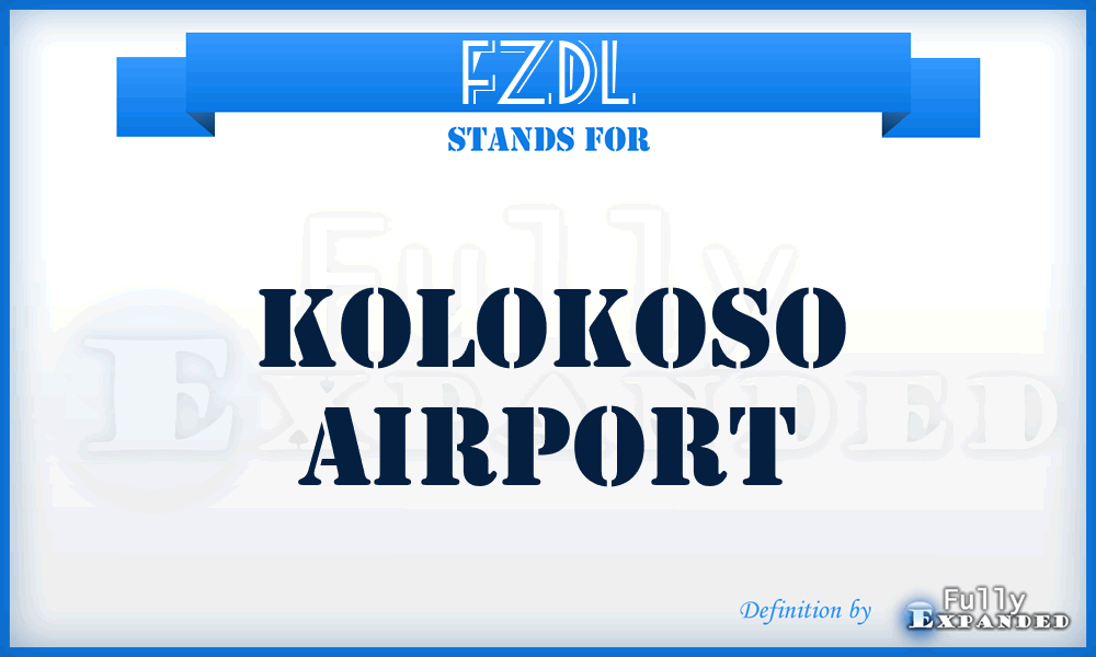 FZDL - Kolokoso airport