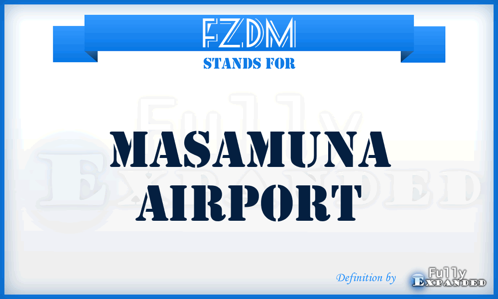 FZDM - Masamuna airport