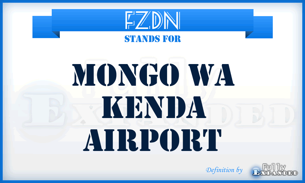 FZDN - Mongo Wa Kenda airport