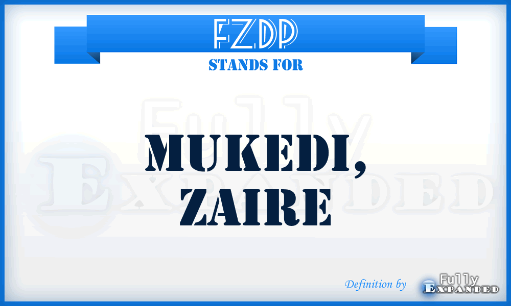 FZDP - Mukedi, Zaire