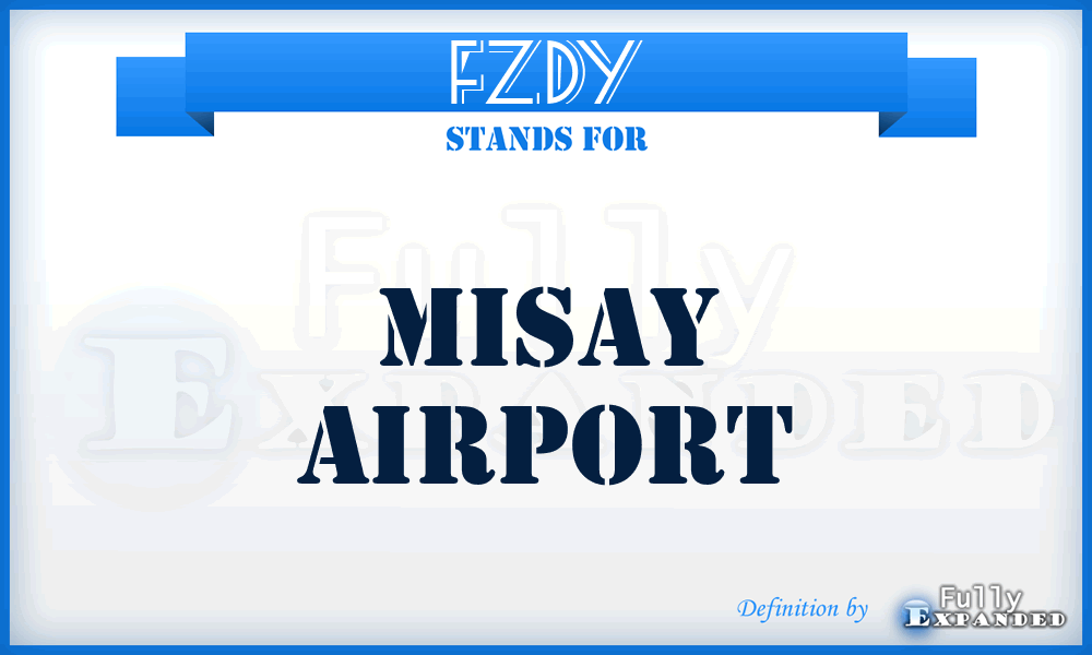 FZDY - Misay airport