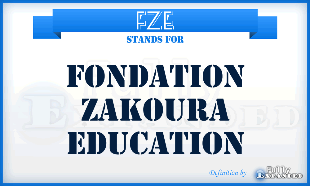 FZE - Fondation Zakoura Education