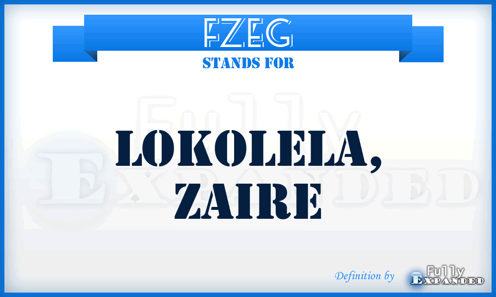 FZEG - Lokolela, Zaire