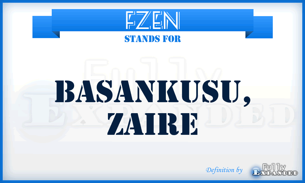 FZEN - Basankusu, Zaire