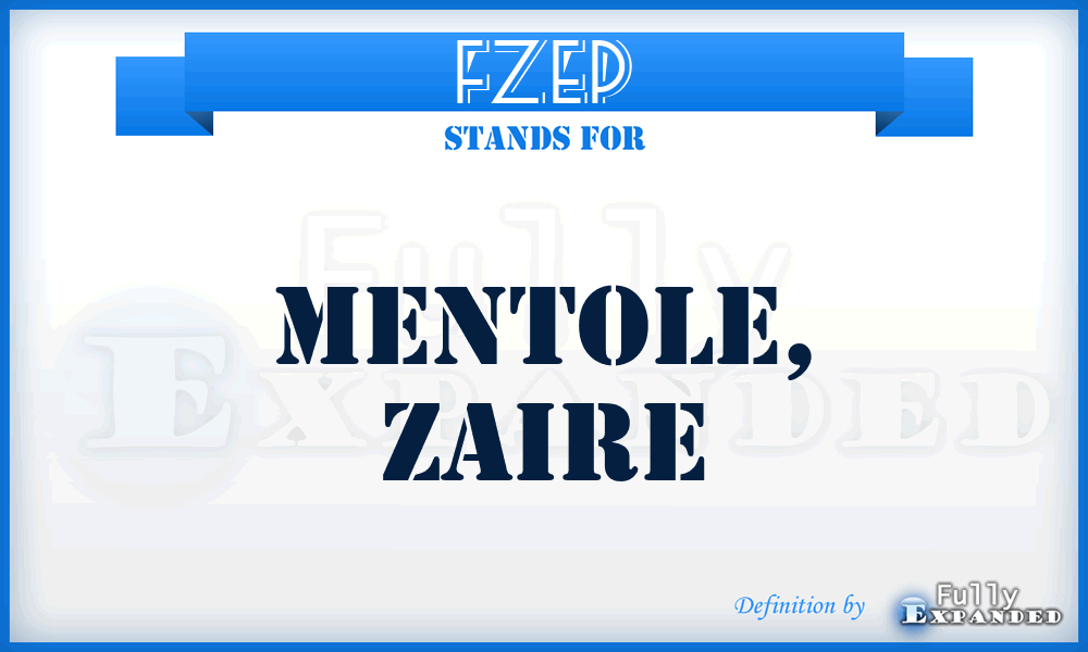FZEP - Mentole, Zaire