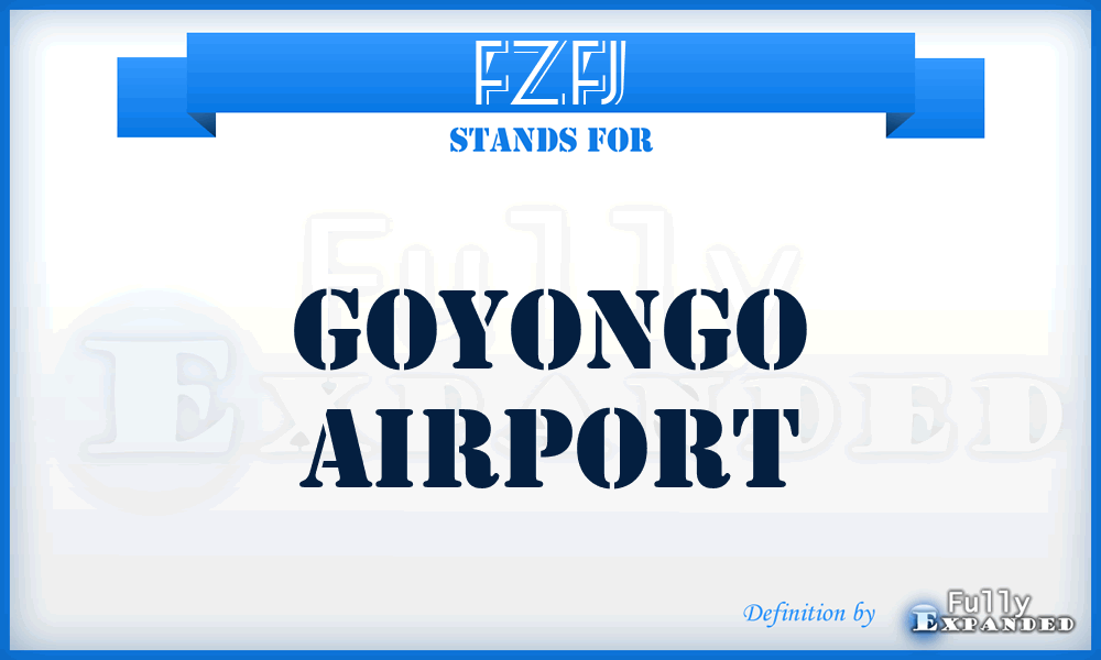 FZFJ - Goyongo airport