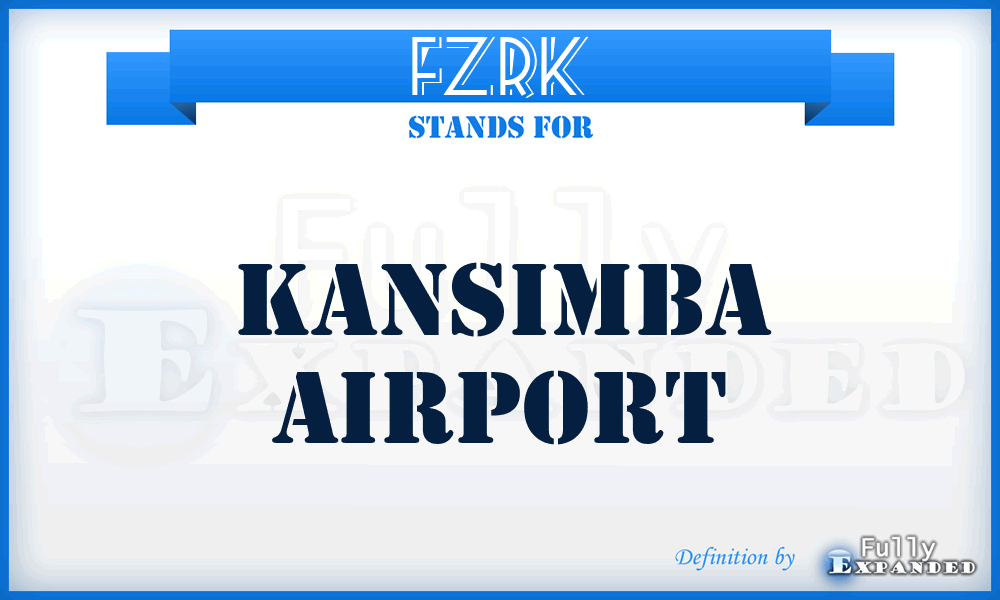 FZRK - Kansimba airport