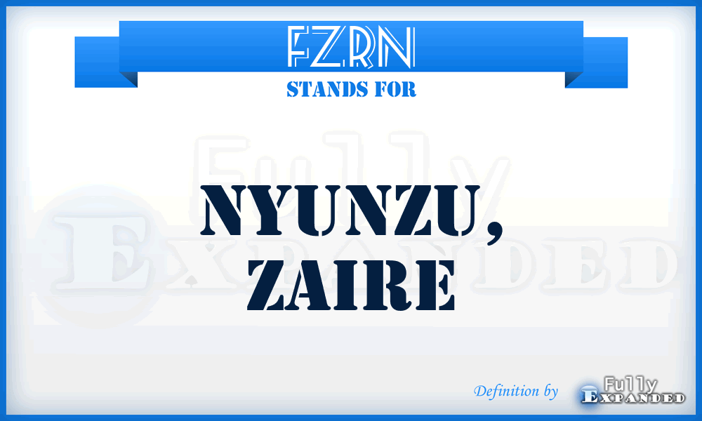 FZRN - Nyunzu, Zaire