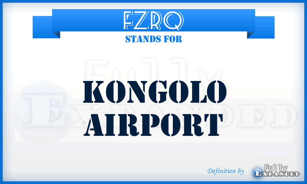 FZRQ - Kongolo airport