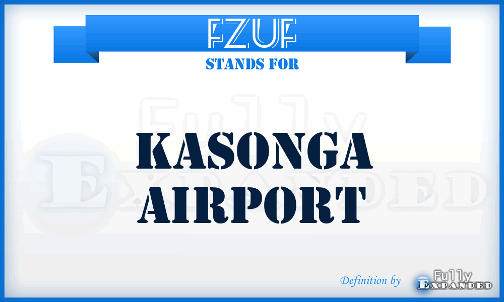 FZUF - Kasonga airport