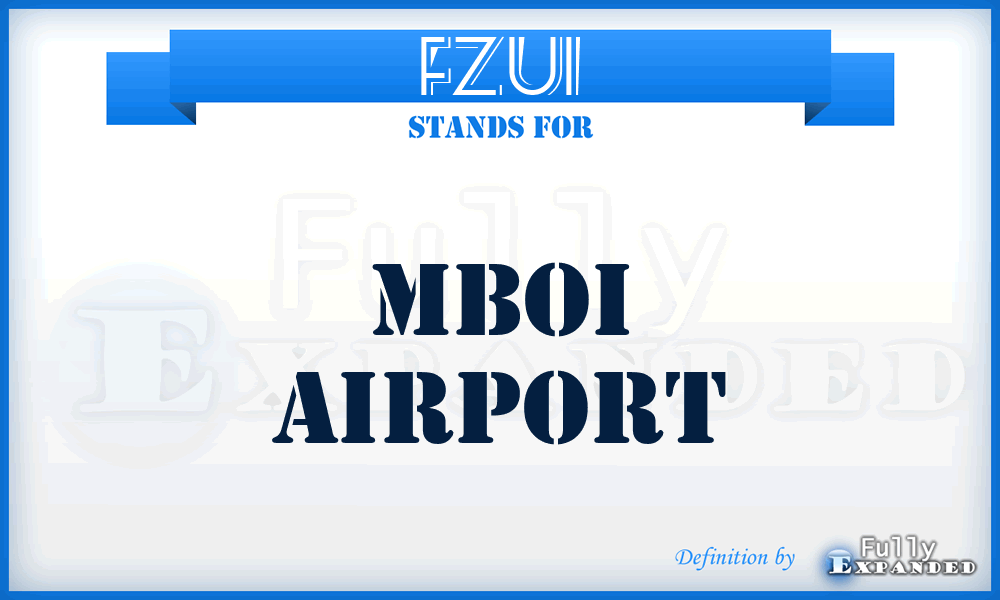 FZUI - Mboi airport