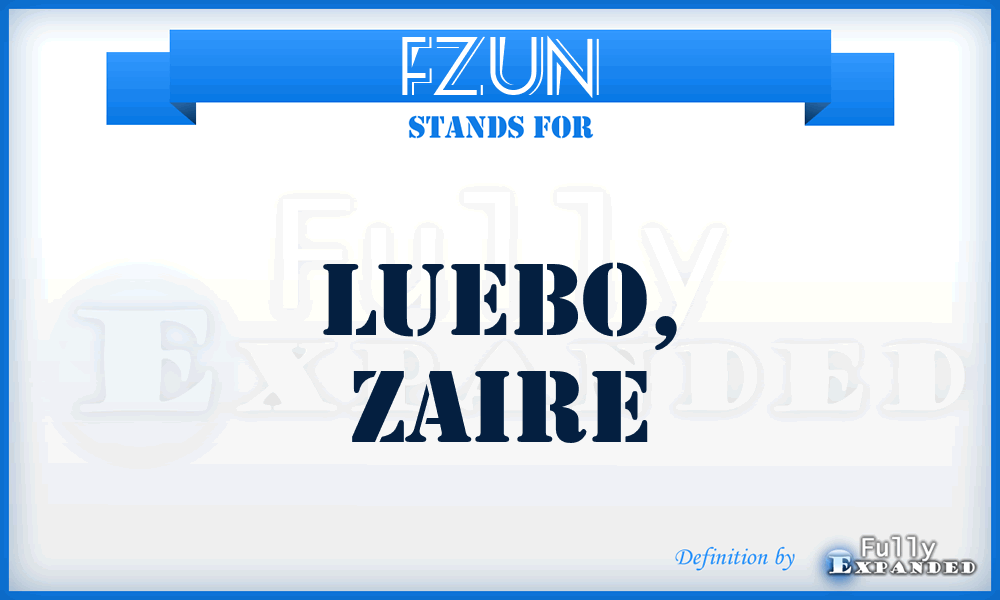 FZUN - Luebo, Zaire