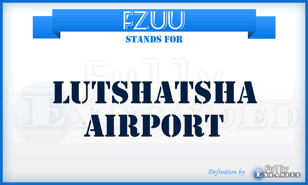 FZUU - Lutshatsha airport