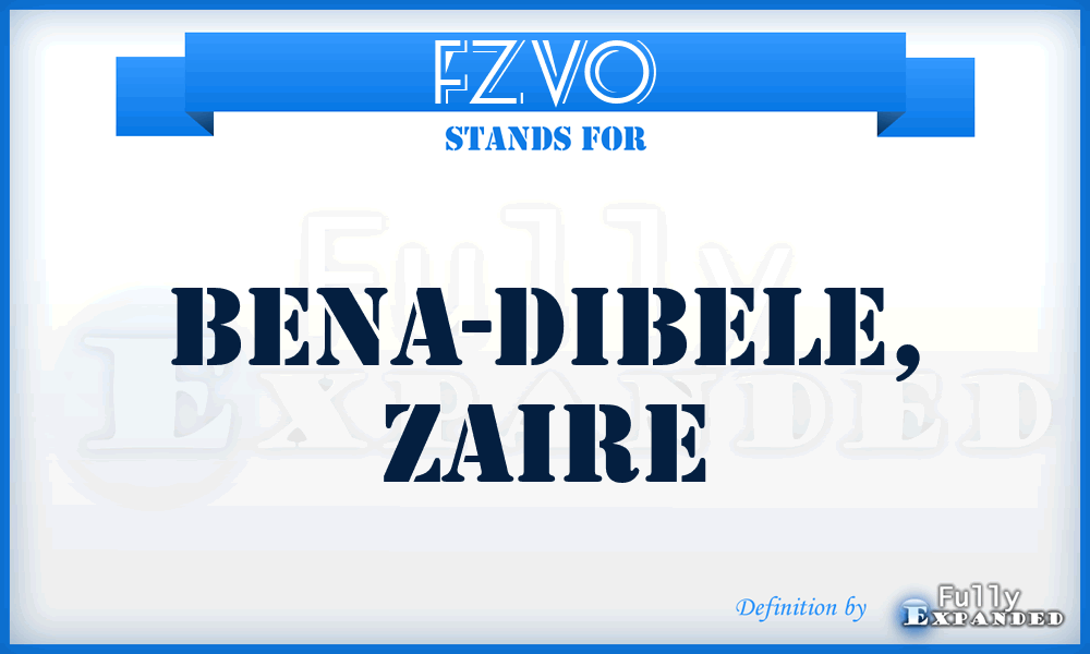 FZVO - Bena-Dibele, Zaire