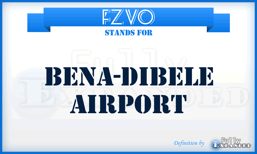 FZVO - Bena-Dibele airport