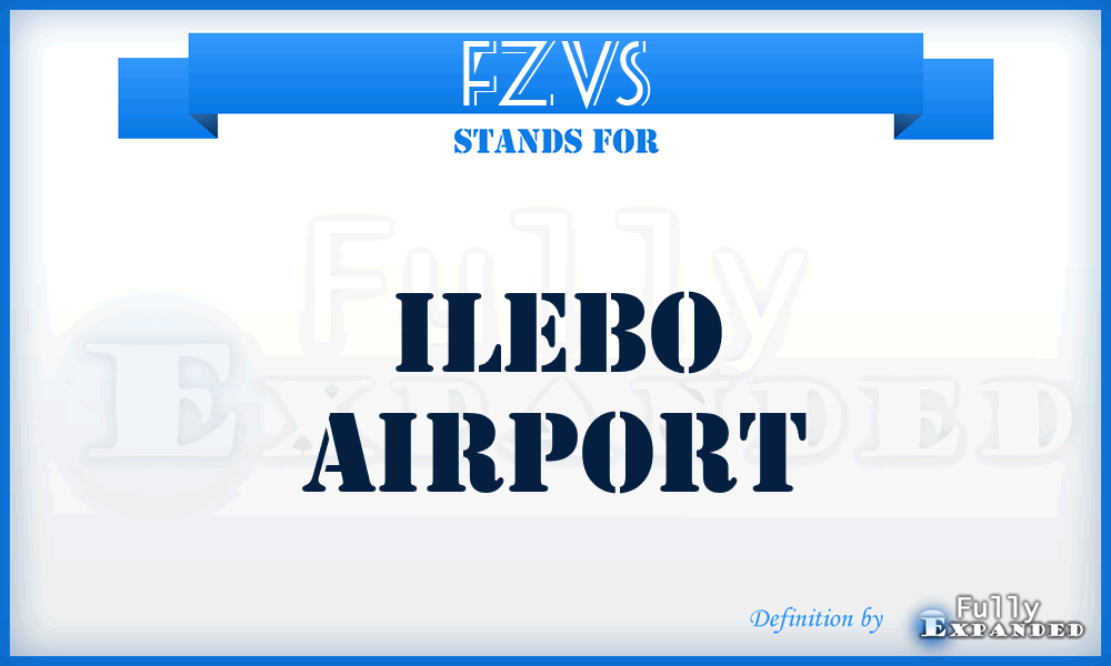 FZVS - Ilebo airport