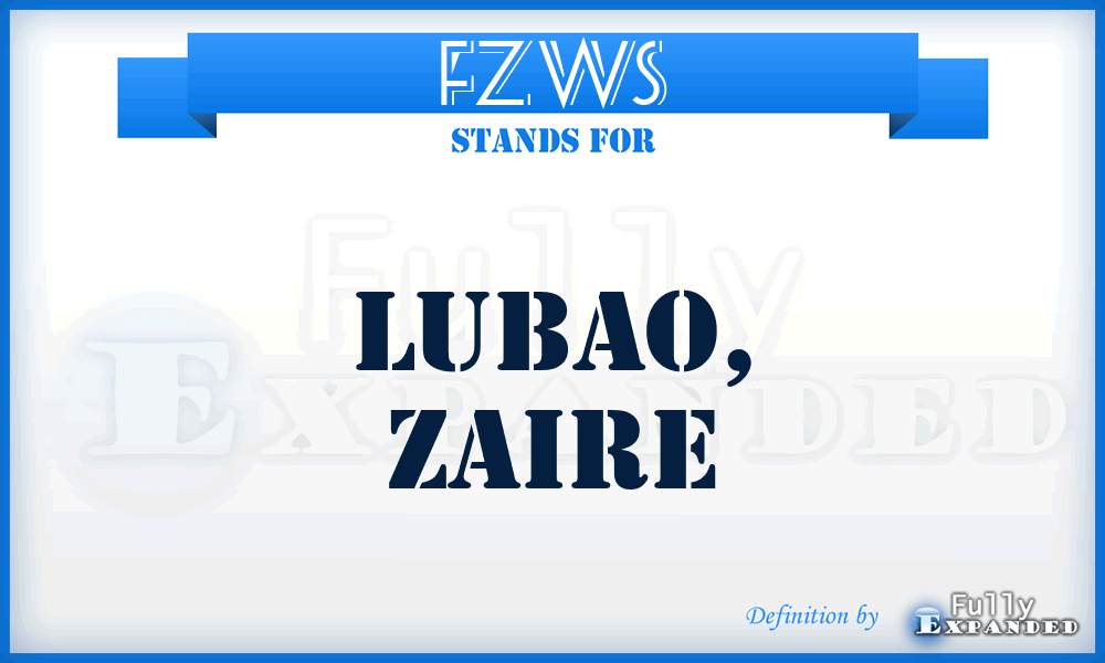 FZWS - Lubao, Zaire