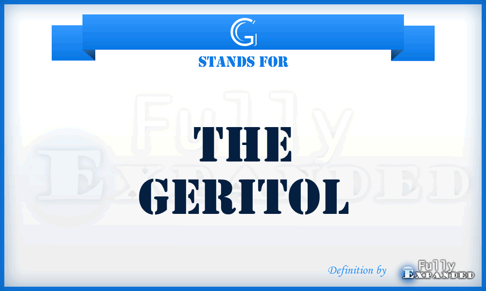 G - The Geritol