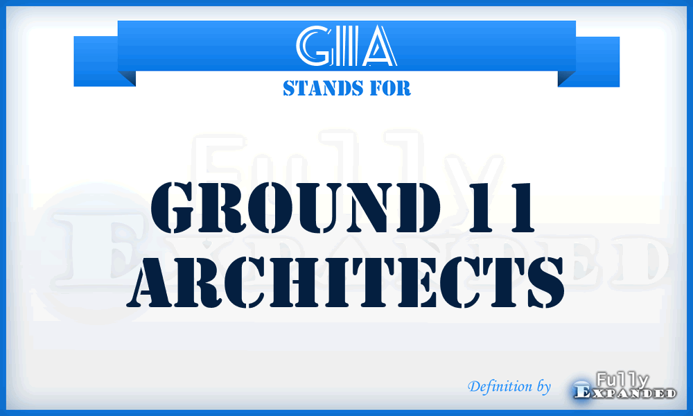 G11A - Ground 11 Architects