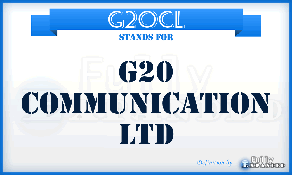 G20CL - G20 Communication Ltd