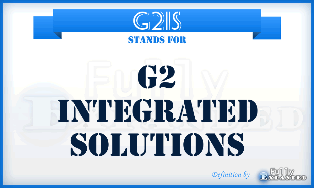 G2IS - G2 Integrated Solutions