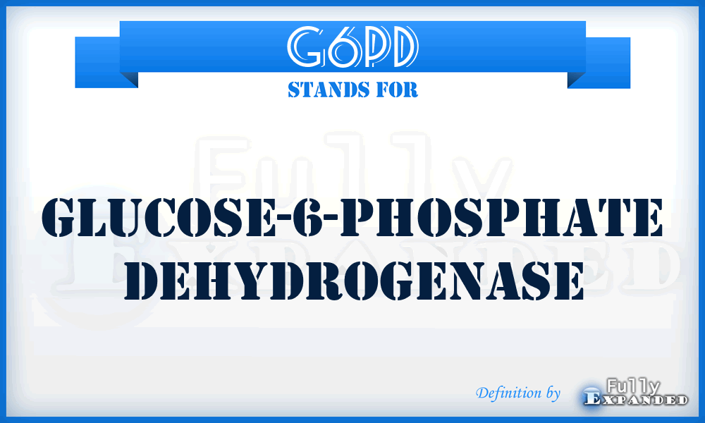 G6PD - glucose-6-phosphate dehydrogenase