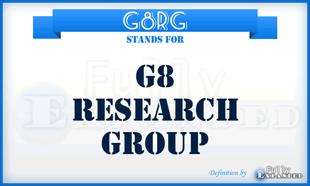 G8RG - G8 Research Group