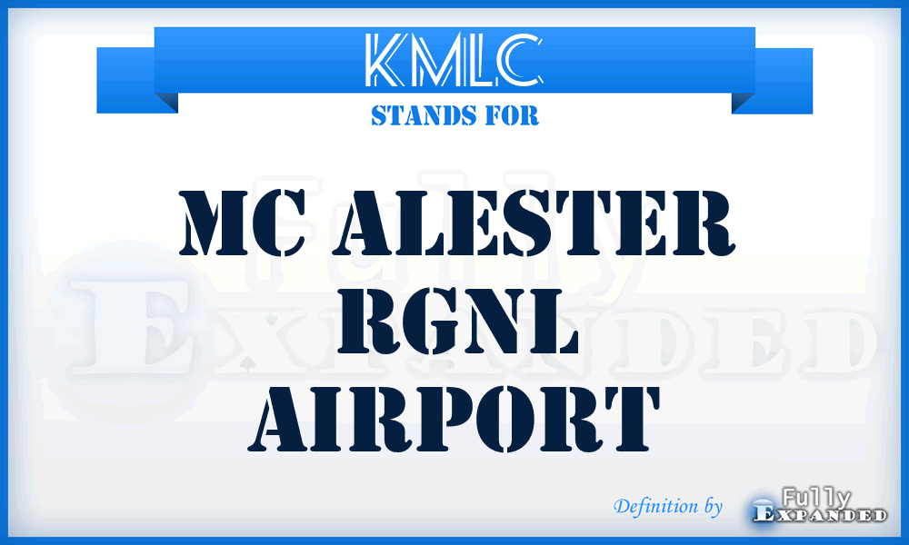 KMLC - Mc Alester Rgnl airport