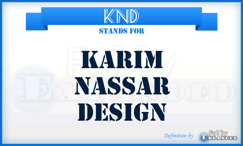 KND - Karim Nassar Design