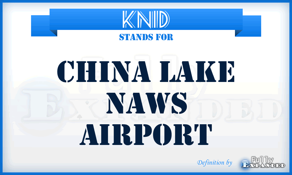 KNID - China Lake Naws airport