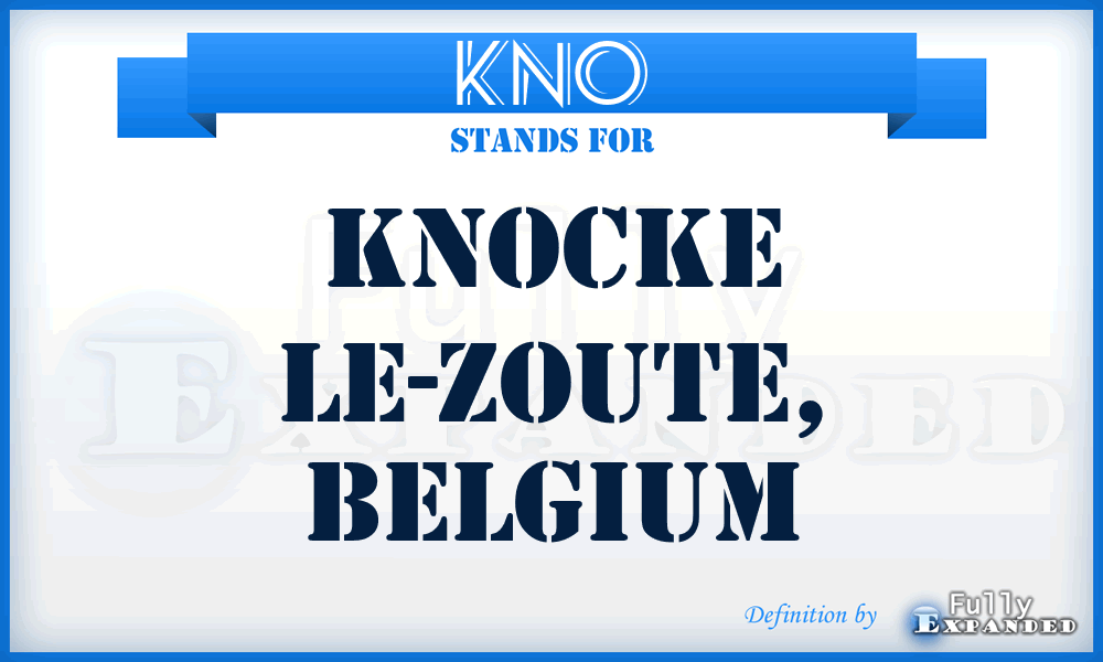 KNO - Knocke Le-Zoute, Belgium