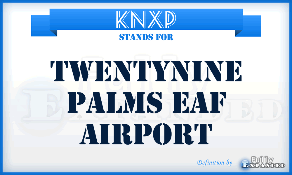 KNXP - Twentynine Palms Eaf airport