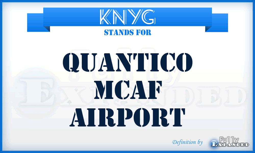 KNYG - Quantico Mcaf airport
