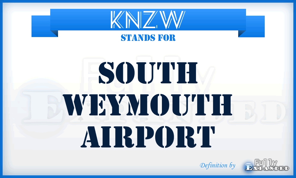 KNZW - South Weymouth airport