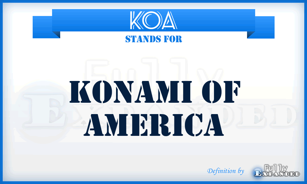 KOA - Konami of America