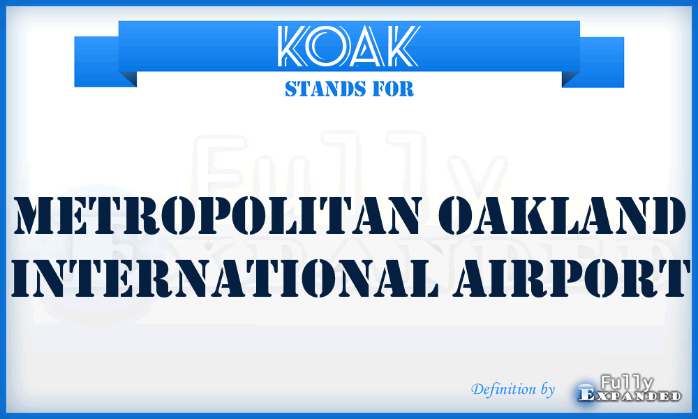 KOAK - Metropolitan Oakland International airport