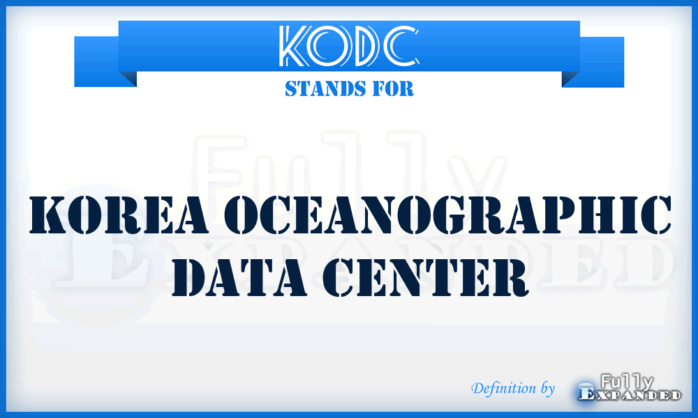 KODC - Korea Oceanographic Data Center