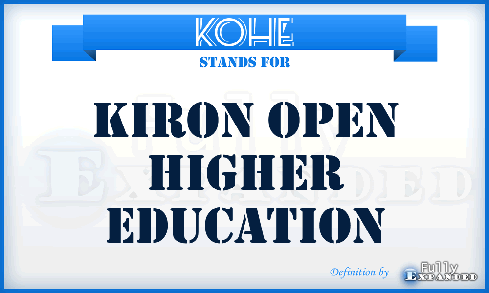 KOHE - Kiron Open Higher Education